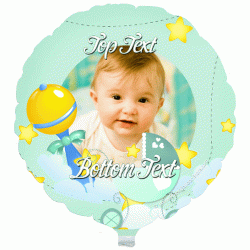 Mint Baby Photo Balloon
