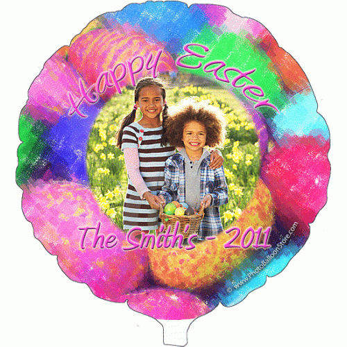 Easter Egg Pastels Photo Balloon