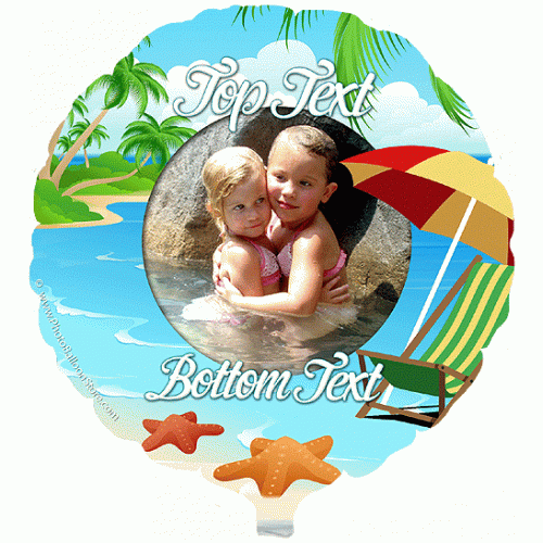A Day At the Beach Photo Balloon