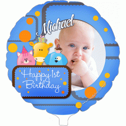 First Birthday - Boy Photo Balloon